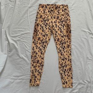 Fabletics PowerHold Leggings, Medium, Leopard Print